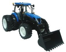 42426 New Holland T7060 mit Zwillingsreifen und Frontlader