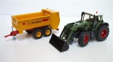 8400 Fendt 716 mit Frontlader und Veenhuis Miststreuer