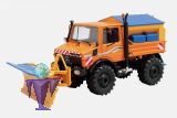 7725 Unimog 1600 orange mit Winteraufbau und Schneepflug