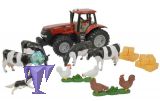 47019 Farmset, Scheune mit Freilaufstall, Tiere, Zubehr + 1x Case Magnum