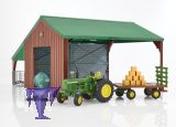 47024 John Deere 4020 +  Anhnger, Khe, Hhner - Farmset Bauernhof