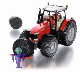 8614 Massey Ferguson 8680 Dyna VT  mit Ballengabel und Siloballen